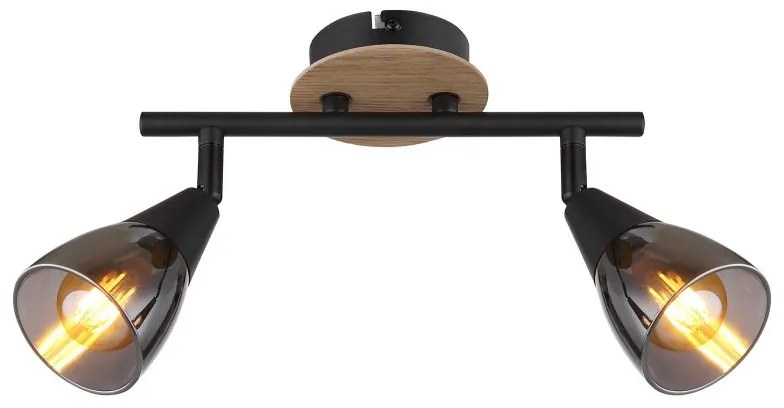 Aplica 2L design modern Mubby negru, maro