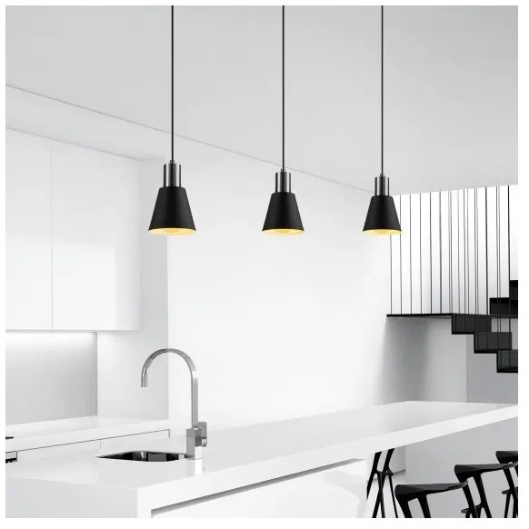 Lustră pe cablu KEM 1xE27/40W/230V neagră