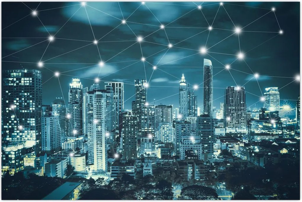 Tablou - Metropolă stălucitoare (90x60 cm)
