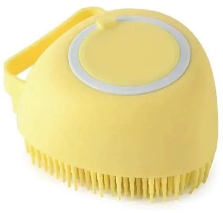 Perie de silicon cu dozator de sampon pentru spalat animale de companie