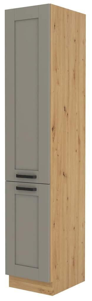 Dulap de bucătărie pentru alimente Lucid 40 DK 210 2F (Stejar artisan + claygrey). 1045516
