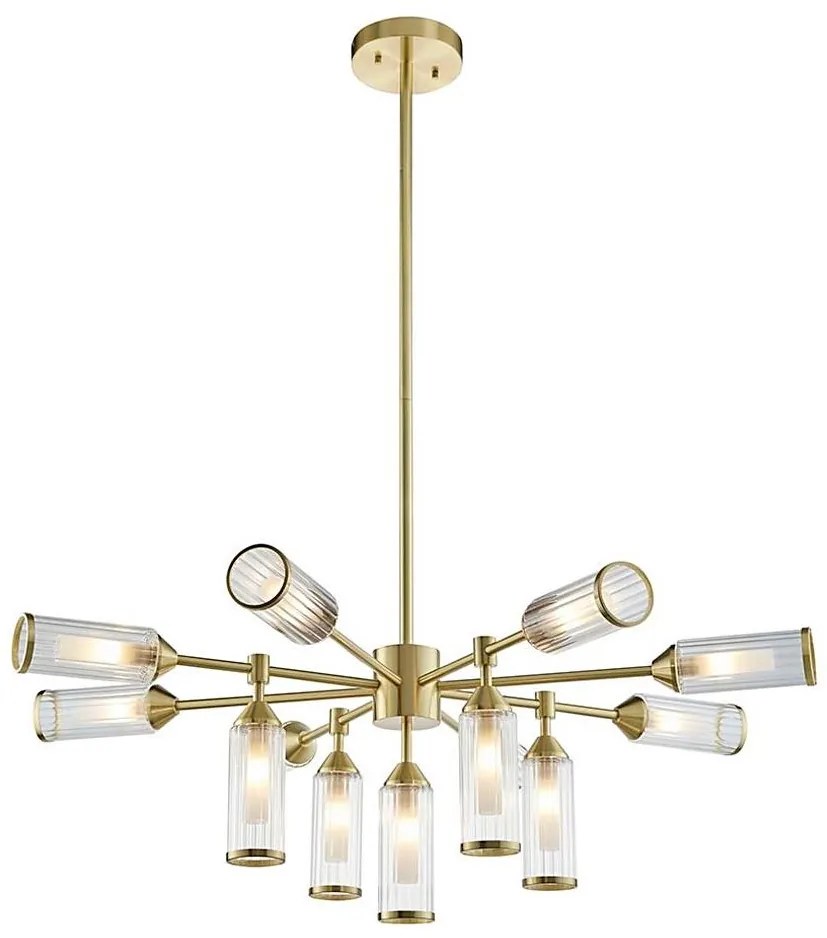 Lustră pe tijă Endon 106256 TOUR 13xG9/3W/230V alamă