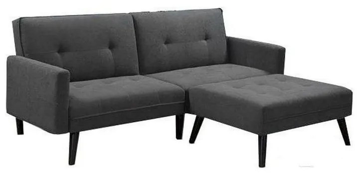 Canapea Corner Stofa Gri + Taburet