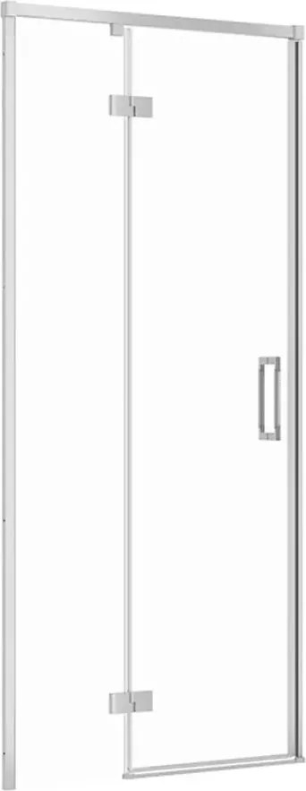 Usa de nisa batanta Cersanit Larga 90 cm sticla 6 mm crom stanga