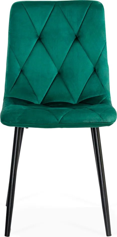 Scaun living din catifea cu cadru metalic BUC 210 verde