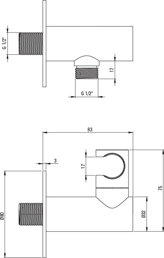 Racord pentru furtun cu suport de dus manual Deante Silia auriu periat