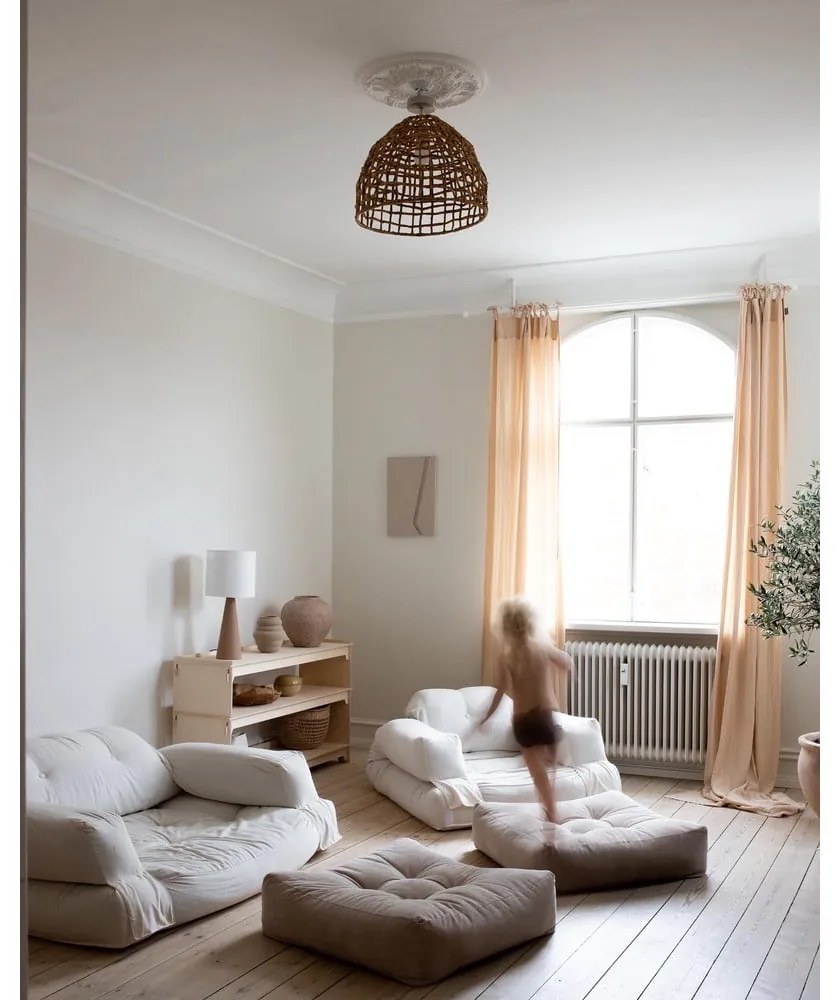 Canapea gri extensibilă 140 cm Hippo - Karup Design