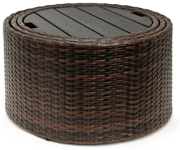 Deuba Pat de gradina ratan LAZY - maro 186 cm