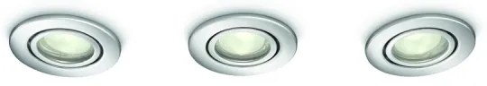 Philips 59902/11/PN - SET 3x Lampă încastrată baie ROOTS 1xGU10/35W
