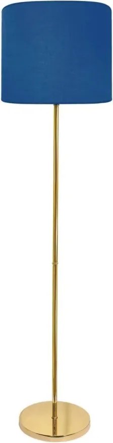 Lampadar din alama cu abajur albastru Sofis