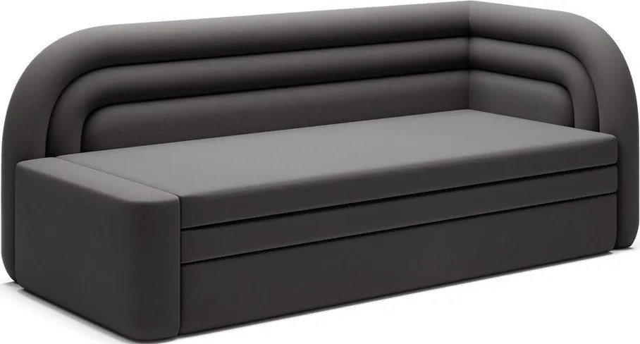 Canapea taupe extensibilă/cu spațiu de depozitare cu tapițerie din catifea cu colț pe partea dreaptă 223 cm Fabillo – ELTAP