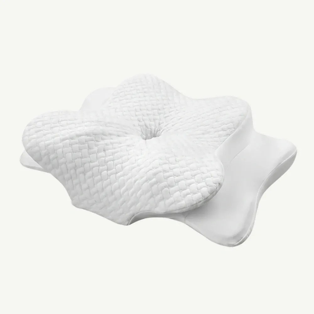 Perna cervicala ortopedica CERVI-SAN Confort memory foam fermitate moale, Alb