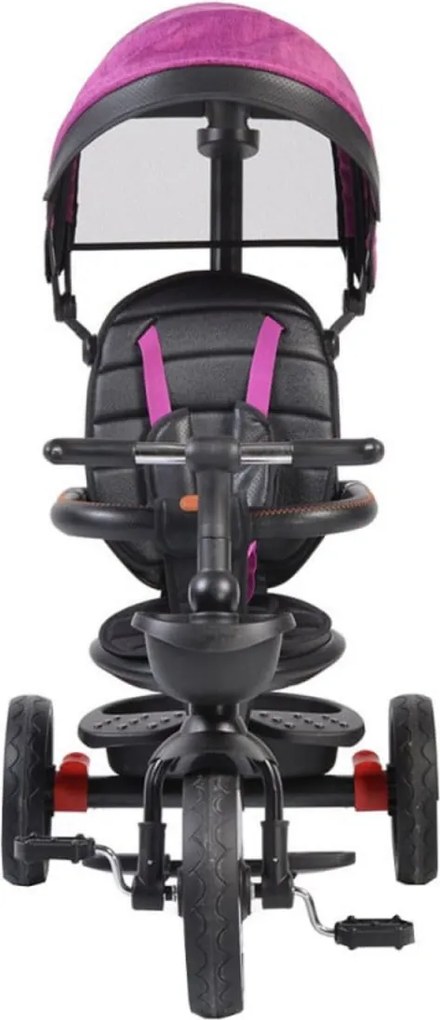 Tricicleta pliabila cu copertina NOVOKIDS™ Classico Trike , Pedale si maner pentru parinti, Scaun reversibil cu rotire 360 grade , Functie Free