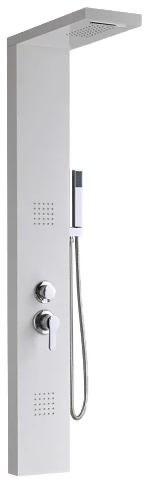 Panou de duș cu hidromasaj Malaga White