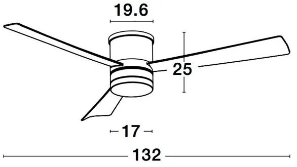 Ventilator de tavan cu telecomanda si iluminat SILKY alb
