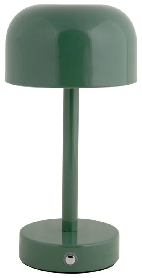 Veioză verde LED cu abajur din metal (înălțime 24,5 cm) James – Leitmotiv