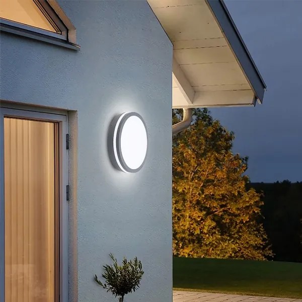 Brilagi - Aplica LED pentru exterior cu senzor BENE LED/24W/230V Ø 26 cm IP54