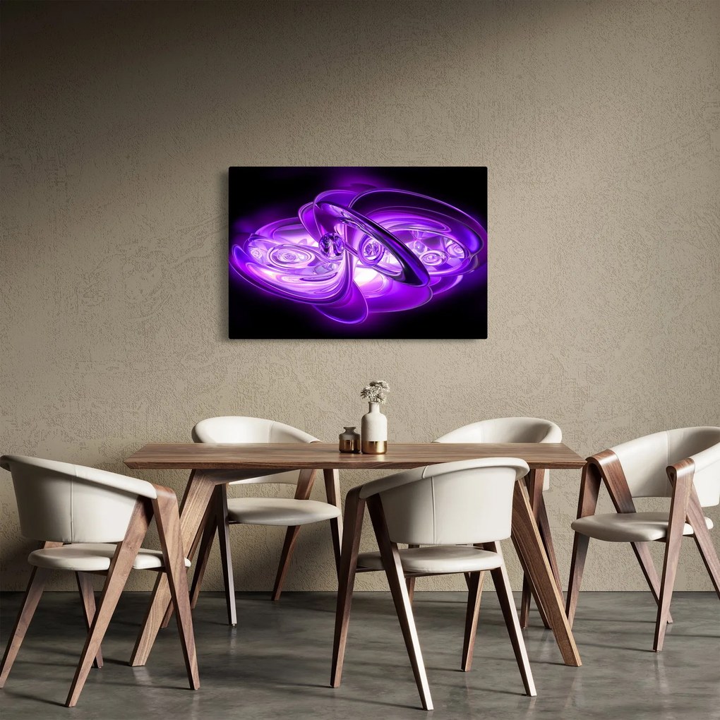 Tabloul fractalilor în violet (90x60 cm)