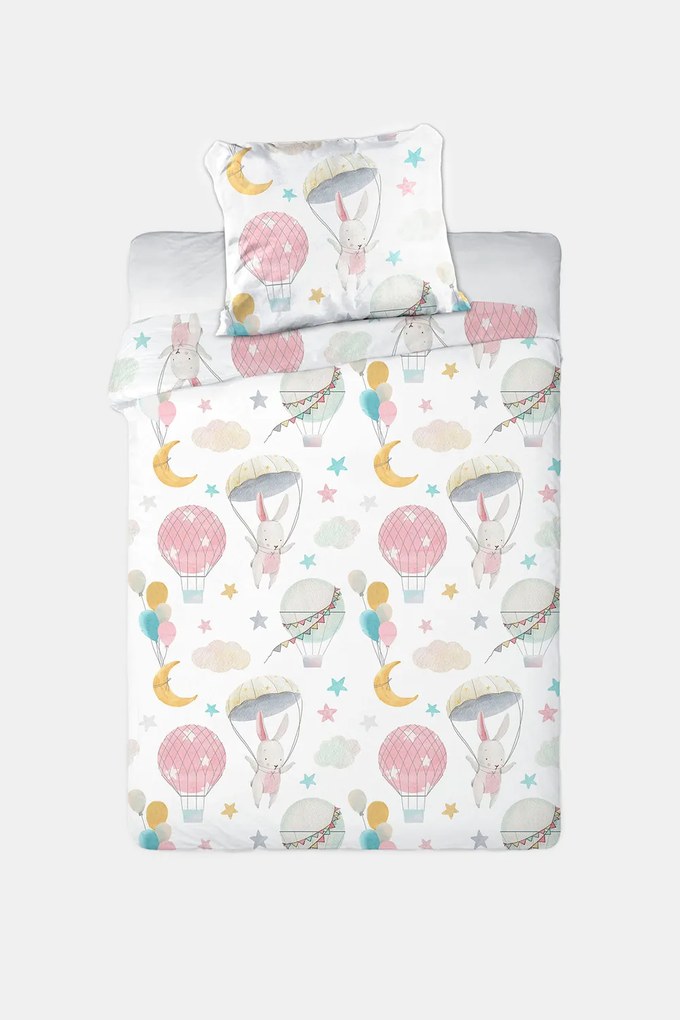 Lenjerie de pat copii Girls Rabbit ba 40x60 cm