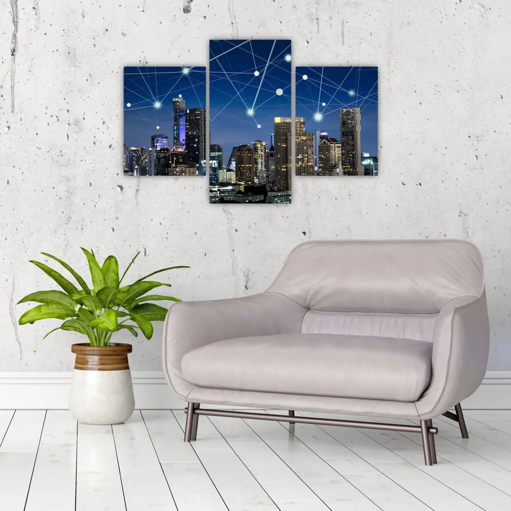 Tablou - Municipiul nocturn (90x60 cm)