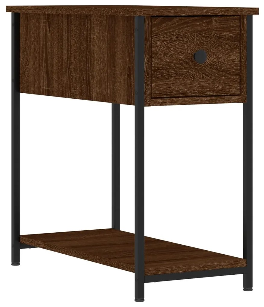 826061 vidaXL Noptieră, stejar maro, 30x60x60 cm, lemn prelucrat