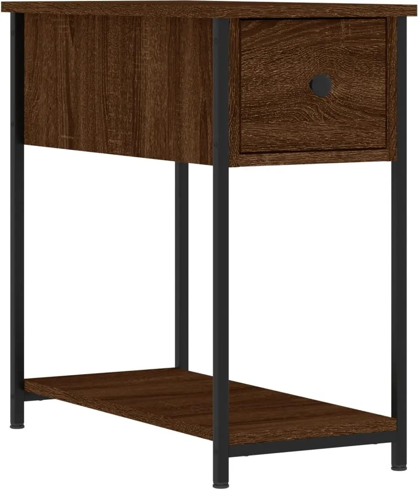 vidaXL Noptieră, stejar maro, 30x60x60 cm, lemn prelucrat