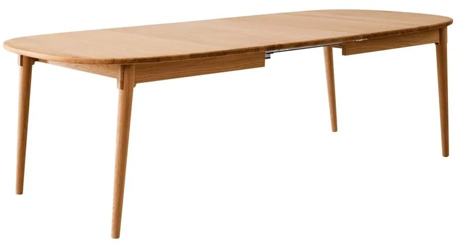 Masă de dining extensibilă din lemn de stejar cu blat suplimentar 106x184 cm Miro – Hammel Furniture