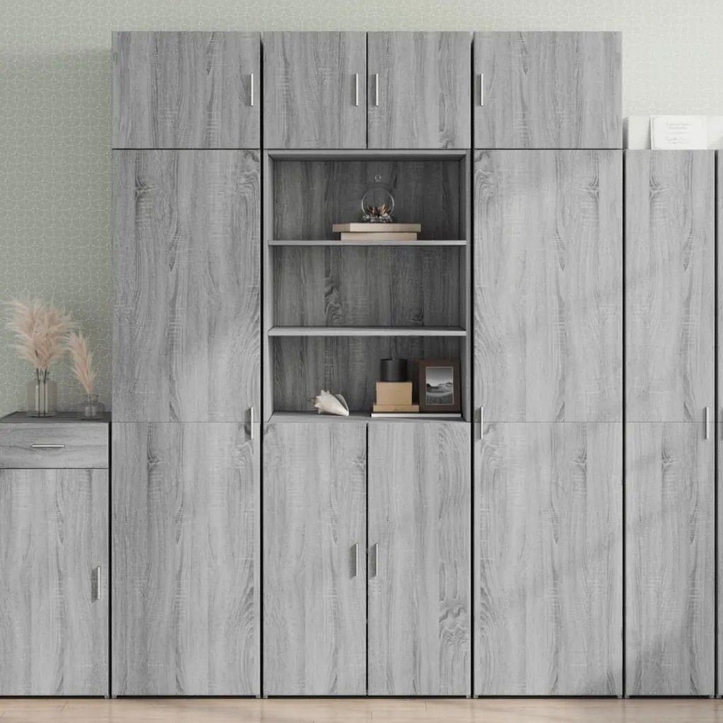 vidaXL Dulap înalt, gri sonoma, 70x42,5x185 cm, lemn prelucrat