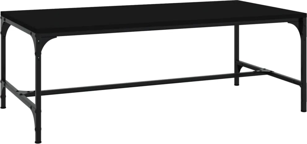 vidaXL Măsuță de cafea, negru, 100x50x35 cm, lemn prelucrat