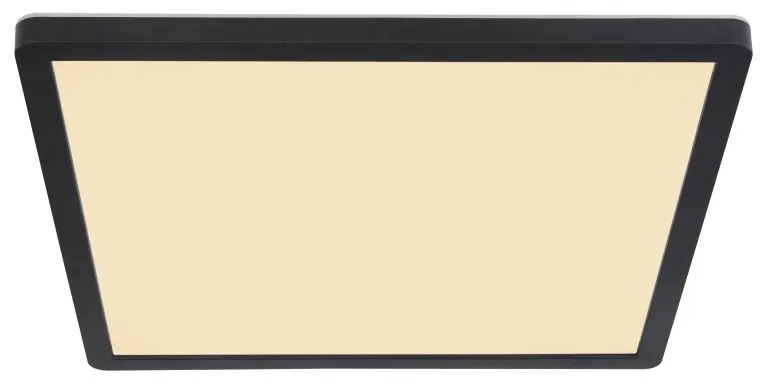 Plafoniera LED design slim Sapana negru 42x42cm