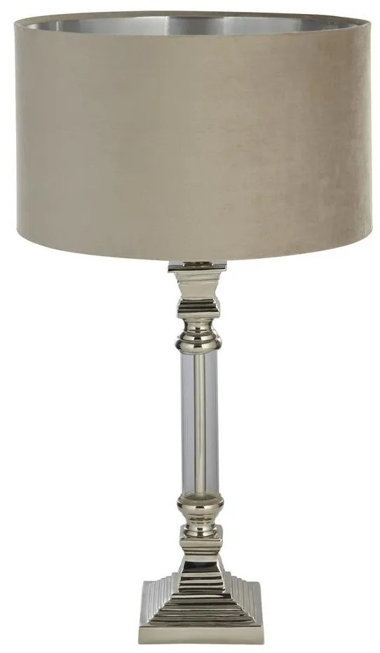 Veioza/Lampa de masa design lux elegant Belle crom/taupe