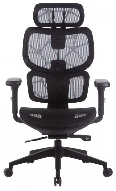 Scaun ergonomic HumanTech, spătar și șezut mesh, suport lombar, tetieră, brațe 3D