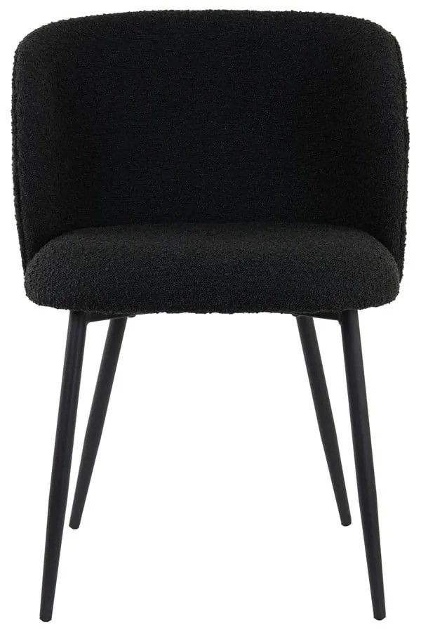 Scaun de sufragerie negru tapițat Elyna – Light &amp; Living