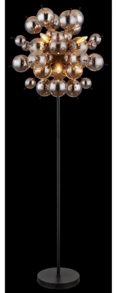 Lampadar Globo 15633SS UDO 6xE14/25W/230V negru/fumuriu