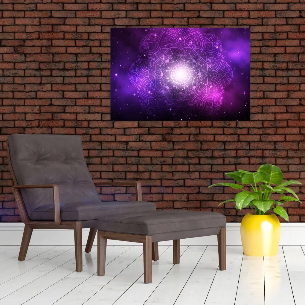 Tablou abstracției violete (90x60 cm)