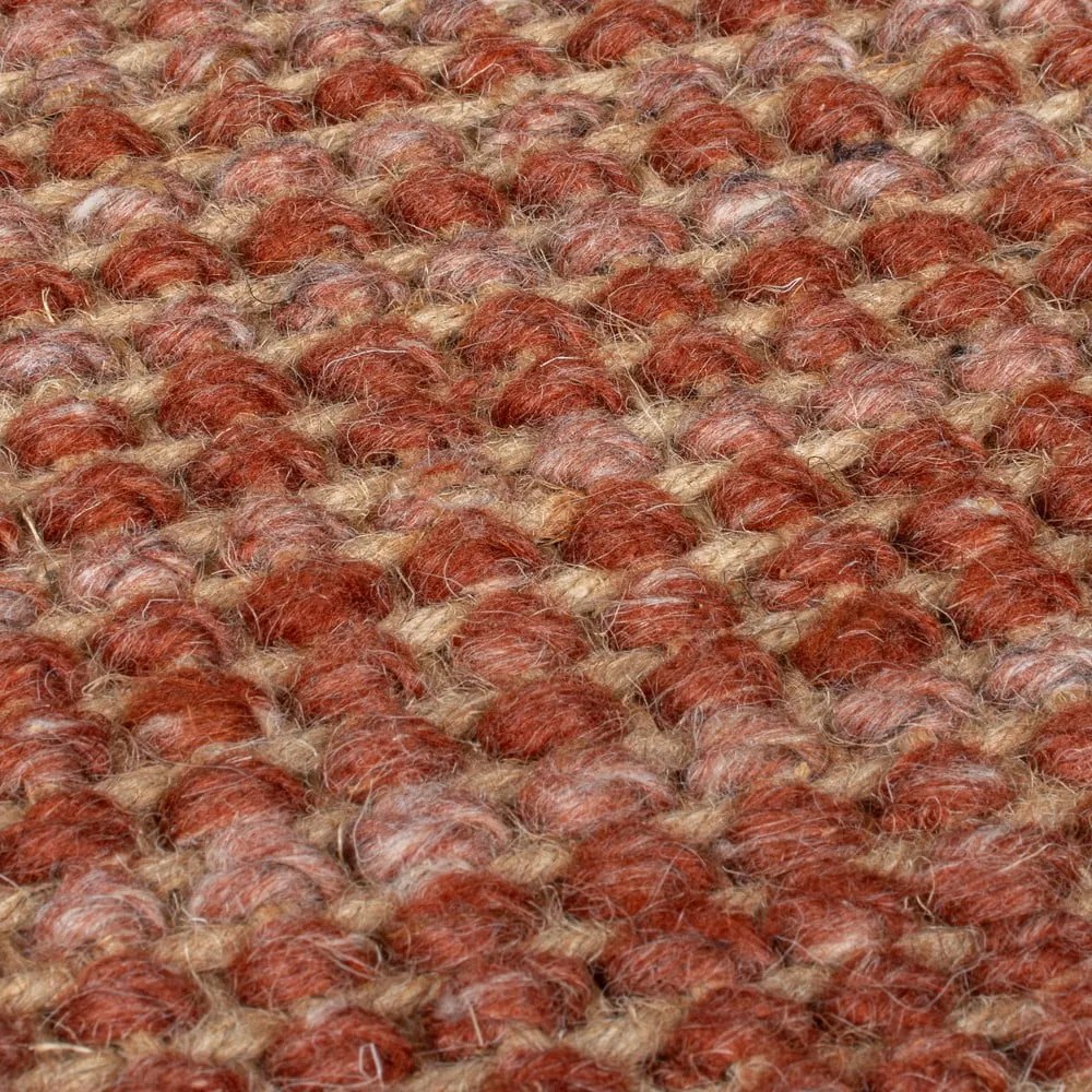 Covor tip traversă roșu reversibil/țesut manual din amestec de iută 60x230 cm Jute Ombre Red – Flair Rugs