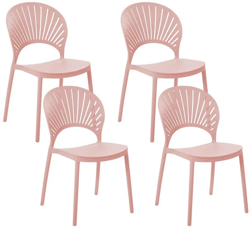 Set 4 buc scaune de sufragerie Ostza (roz). 1081822