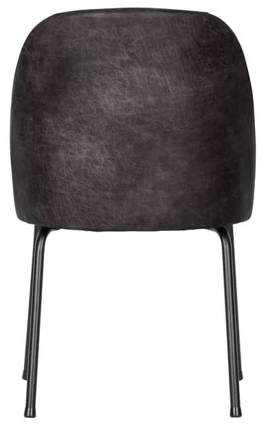 Scaune de dining negre 2 buc. din piele Vogue – WOOOD