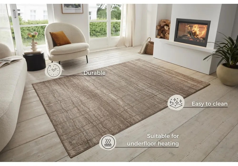 Covor maro/bej 120x170 cm Terrain – Hanse Home