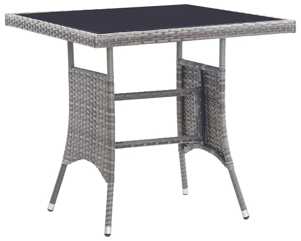 46399 vidaXL Set mobilier de exterior cu perne, 5 piese, gri, poliratan