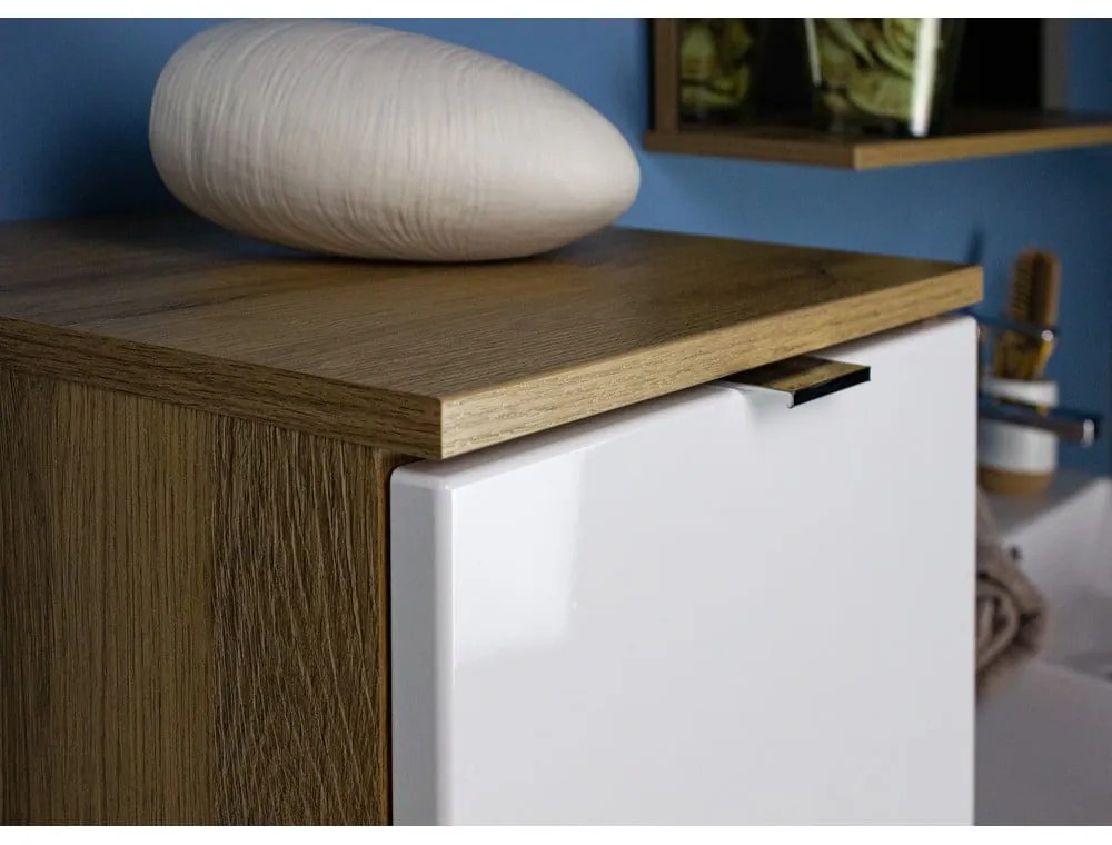 Dulap în decor de stejar Germania Mauresa, înălțime 120 cm, alb