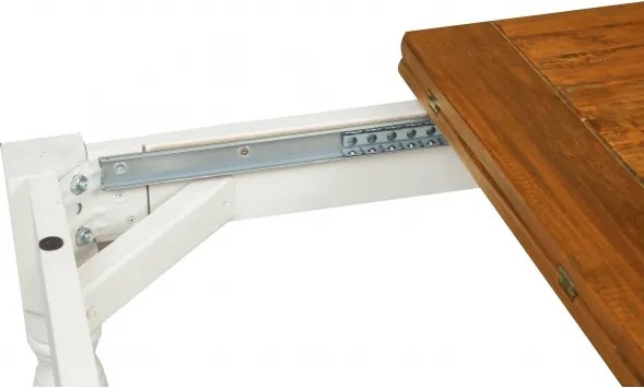 Masa pliabila, L90(180) 90 H80 cm, culoare nuc alb antic, Lemn masiv