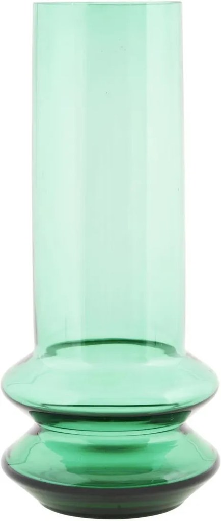 Vaza Transparenta Verde din Sticla FORMS - Sticla Verde diametru(14cm) x inaltime(30cm)