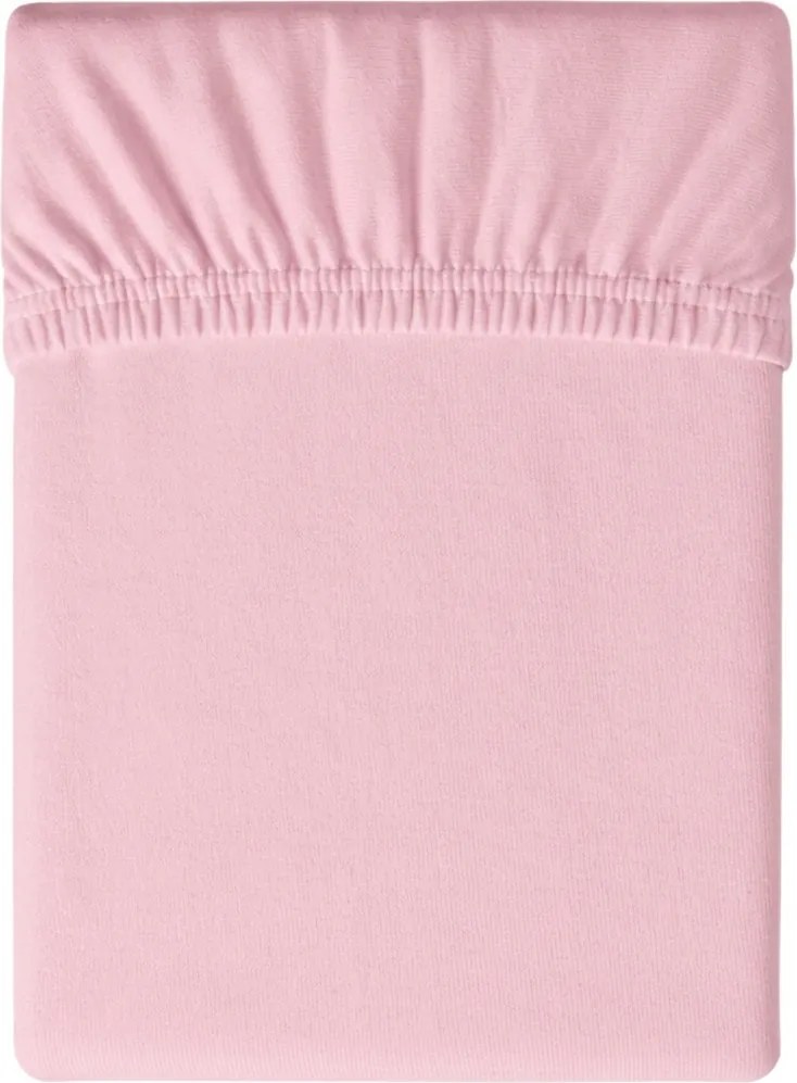 Cearsaf Jersey roz 90 x 200 cm