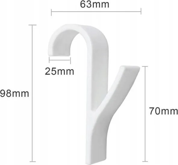 Set 2 carlige pentru calorifer baie SEZA, transparente
