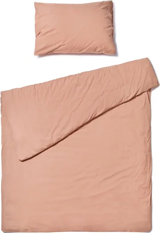 Lenjerie de pat din bumbac CALMORA roz prafuită Dimensiune lenjerie de pat: 2 buc 70 x 90 cm | 200 x 220 cm