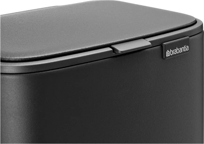 Coș de gunoi gri închis cu pedală din oțel 4 l Bo – Brabantia