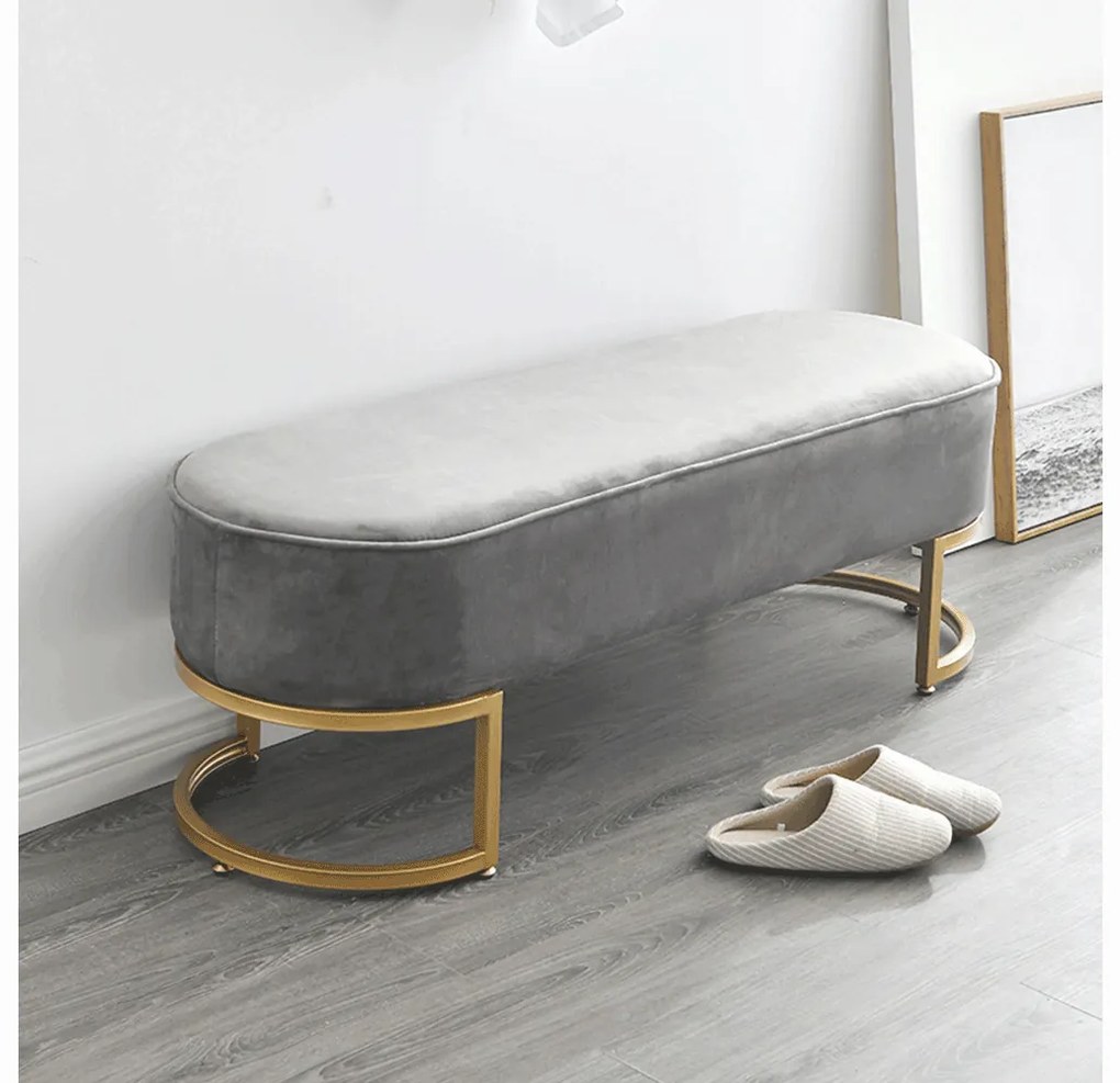 Bancă de design Morila (gri + auriu). 1064038
