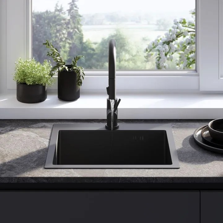 Chiuveta inox Leo 50 negru