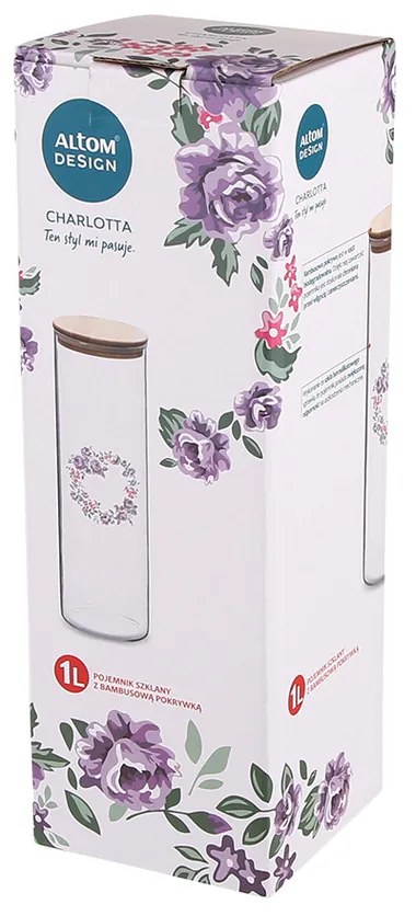 Caserolă din sticlă Altom Charlotta 1 l, violet